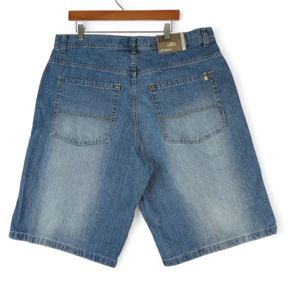 Vintage Southpole Shorts Mens 42x13 Blue‎ Jean Baggy Faded Jorts Y2K Rap Skater